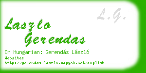 laszlo gerendas business card