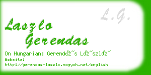 laszlo gerendas business card